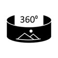 360 degree image Flat inside vector icon which can easily modify or edit
