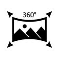 360 degree image  Flat inside vector icon which can easily modify or edit Royalty Free Stock Photo