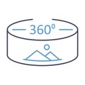 360 degree image Flat inside vector icon which can easily modify or edit