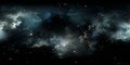 360 degree interstellar cloud of dust and gas. Space background with nebula and stars. Glowing nebula, equirectangular projection Royalty Free Stock Photo