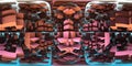 360 degree labyrinth, abstract maze background panorama, equirectangular projection, environment map