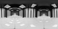 8K HDRI map, spherical environment panorama background, modern high contrast interior light source rendering, huge industrial hall Royalty Free Stock Photo