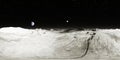 360 degree Moon landscape, equirectangular projection, environment map. HDRI spherical panorama. Space background Royalty Free Stock Photo