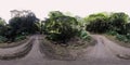 360 degree panorama: A bridge inside the UPLB Makiling Botanical Garden, Laguna, Philippines Royalty Free Stock Photo