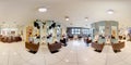 360 degree panorama of hair salon interior