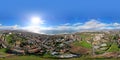 360 degree panoramic landscape panorama of beach in Oporto city