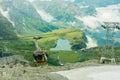 360 Degree revolving cable bus at Mount Titlis Engelberg Switzerland