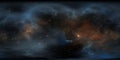 360 degree space background with stars panorama, equirectangular projection, environment map. HDRI spherical panorama. Night