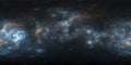 360 degree space nebula panorama, equirectangular projection, environment map. HDRI spherical panorama. Royalty Free Stock Photo