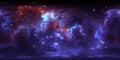 360 Degree Space Nebula Panorama, Equirectangular Projection, Environment Map. HDRI Spherical Panorama. Space Background