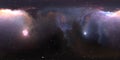 360 degree space nebula panorama, equirectangular projection, environment map. HDRI spherical panorama.