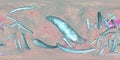360-degree spherical panorama of bacteria Mycobacterium tuberculosis Royalty Free Stock Photo
