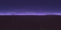 360 degree starry night sky texture, night alien desert landscape. Equirectangular projection, environment map, HDRI spherical Royalty Free Stock Photo