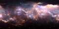 360 degree stellar system and gas nebula. Environment 360 HDRI map. Equirectangular projection, spherical panorama Royalty Free Stock Photo