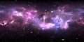 360 degree stellar system and gas nebula. Environment 360 HDRI map. Equirectangular projection, spherical panorama