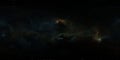 360 degree stellar system and gas nebula. Panorama, environment 360 HDRI map. Equirectangular projection, spherical panorama