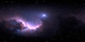 360 degree stellar system and gas nebula. Panorama, environment 360 HDRI map. Equirectangular projection, spherical panorama. Royalty Free Stock Photo