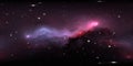 360 degree stellar system and gas nebula. Panorama, environment 360 HDRI map. Equirectangular projection, spherical panorama. Royalty Free Stock Photo