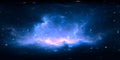 360 degree stellar system and glowing nebula. Panorama, environment 360 HDRI map. Equirectangular projection, spherical panorama Royalty Free Stock Photo