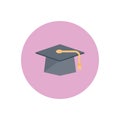 Degree vector flat colour icon Royalty Free Stock Photo