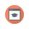 Degree vector flat colour icon Royalty Free Stock Photo