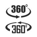 360 degree vector icon