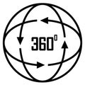 360 degree vector icon