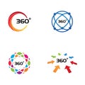 360 Degree View Related Vector Icons