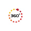 360 Degree View Related Vector Icons