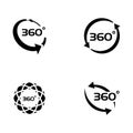 360 Degree View Related Vector Icons