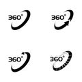 360 Degree View Related Vector Icons