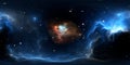 360 degree virtual reality space nebula, equirectangular projection, panoramic environment map. HDRI spherical panorama