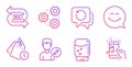 360 degree, Water cooler and Time management icons set. Edit person, Gears and Recovery data signs. Vector