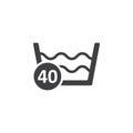40 degree water vector icon