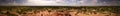 Panoramic landscape view to sahel and oasis, Dogondoutchi, Niger Royalty Free Stock Photo