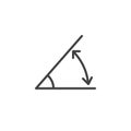 Degrees Angle line icon