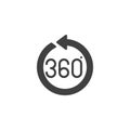 360 degrees arrow vector icon
