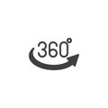 360 degrees arrow vector icon