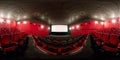 360 degrees full panorama of a modern cinema hall Royalty Free Stock Photo