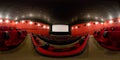 360 degrees full panorama of a modern cinema hall Royalty Free Stock Photo