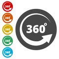 360 degrees icon