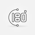 180-degrees linear vector concept icon or logo element Royalty Free Stock Photo