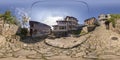 360 degrees panorama of the old town in Plovdiv, Bulgaria