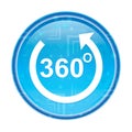 360 degrees rotate arrow icon floral blue round button