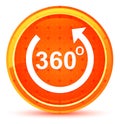 360 degrees rotate arrow icon natural orange round button Royalty Free Stock Photo