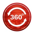 360 degrees rotate arrow icon realistic diagonal motion red round button illustration