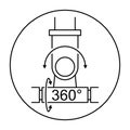 360 degrees rotating handle of floor mop - icon Royalty Free Stock Photo