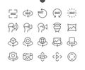 360 Degrees UI Pixel Perfect Well-crafted Vector Thin Line Icons Royalty Free Stock Photo