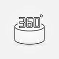 360 degrees vector minimal concept outline icon Royalty Free Stock Photo