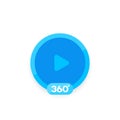 360 degrees video icon for apps and web